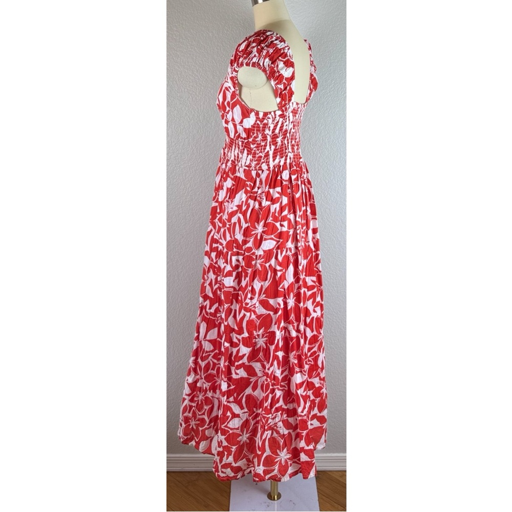 Meadow Rhodes Women’s Red/white Floral Maxi Dress Large - Picture 2 of 11